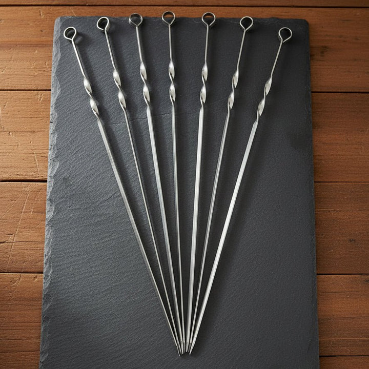 Brede Easy grillspyd i rustfrit stål 6 stk. - 60 cm - Løven Home