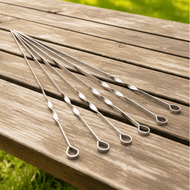 Brede Easy grillspyd i rustfrit stål 6 stk. - 60 cm - Løven Home