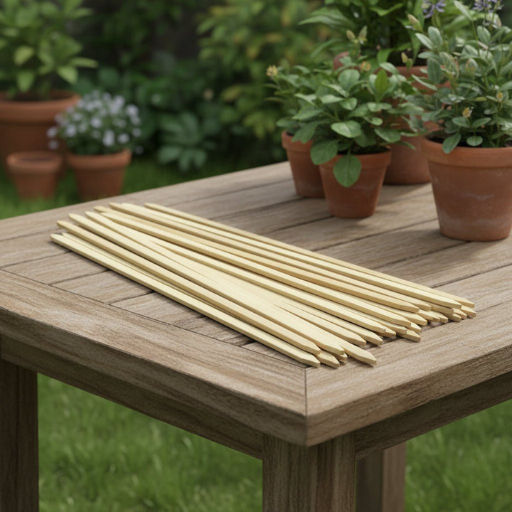 Brede Joy grillspyd i træ 30 cm - 25 stk - Løven Home