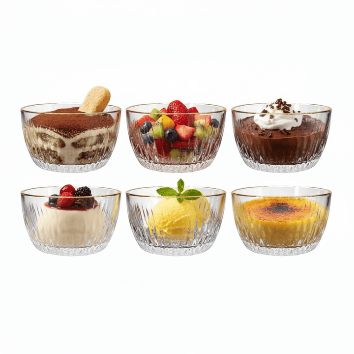 Bricard Armilla Gold Glas Snackskåle Sæt 6 stk. - Løven Home