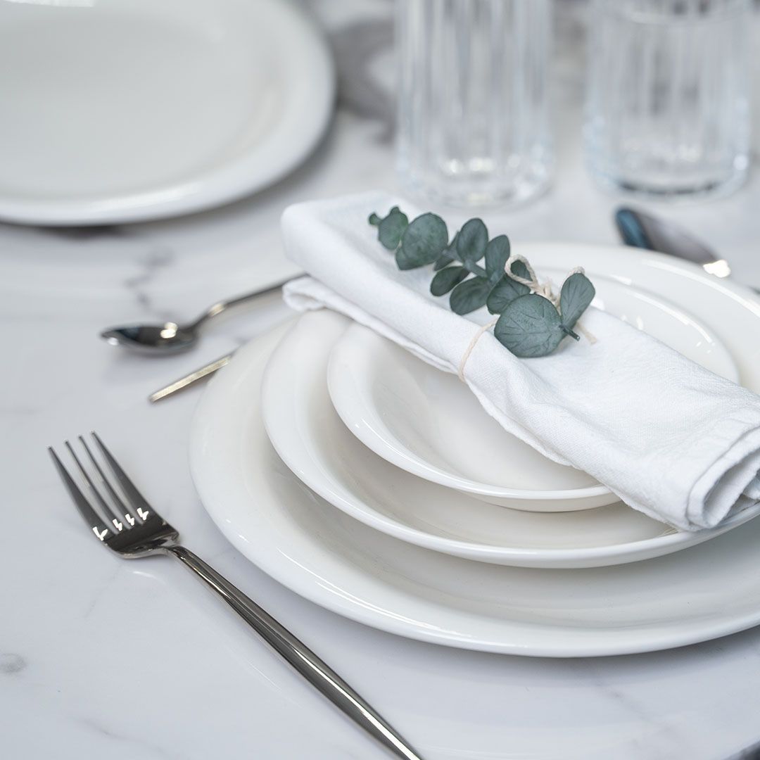 BRICARD BARLES PORCELÆNSSÆT | HVID 25 DELE - 6 PERSONER - Løven Home