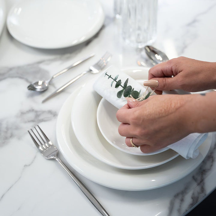 BRICARD BARLES PORCELÆNSSÆT | HVID 25 DELE - 6 PERSONER - Løven Home