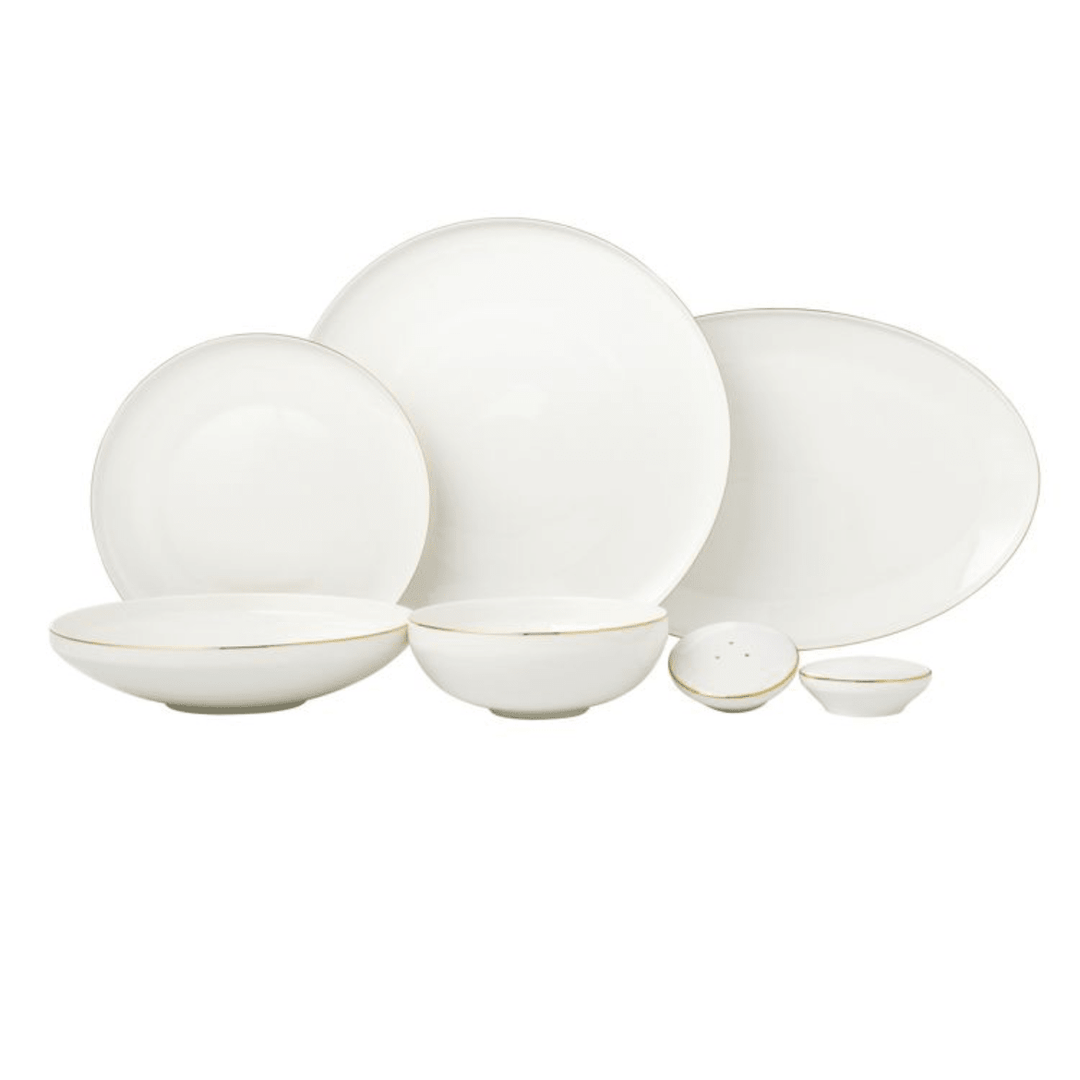 Bricard Canet Guld Porcelænssæt 27 dele - 6 personer - Løven Home