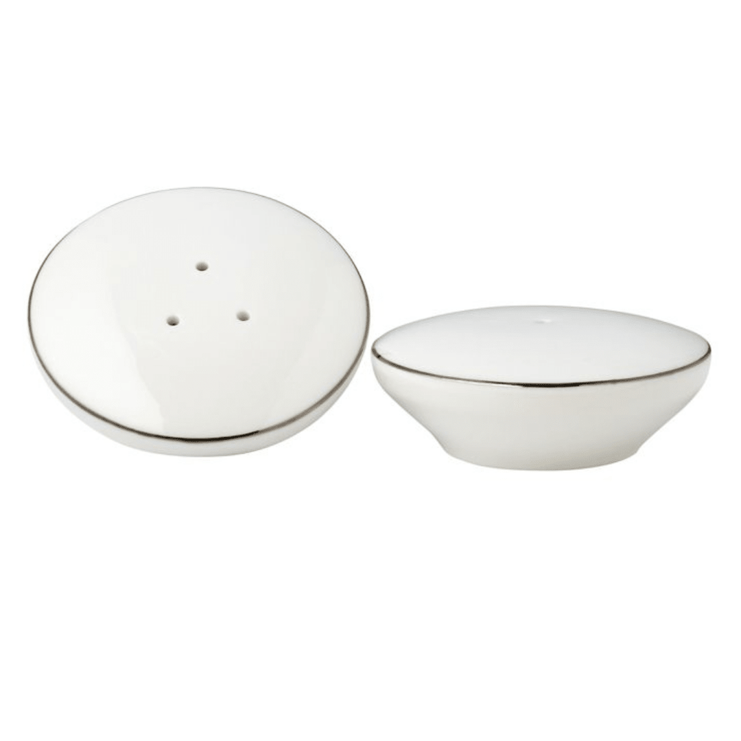 Bricard Canet Hvid/Sølv Porcelænssæt 27 dele - 6 personer - Løven Home