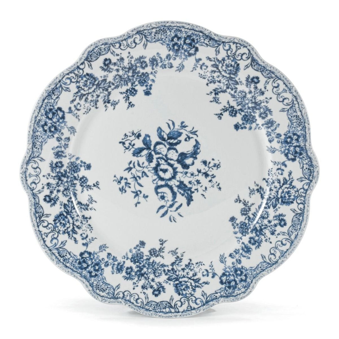 Bricard Fleury - Porcelæn tallerkensæt - 25 Dele | 6 Personer | Blå - Løven Home