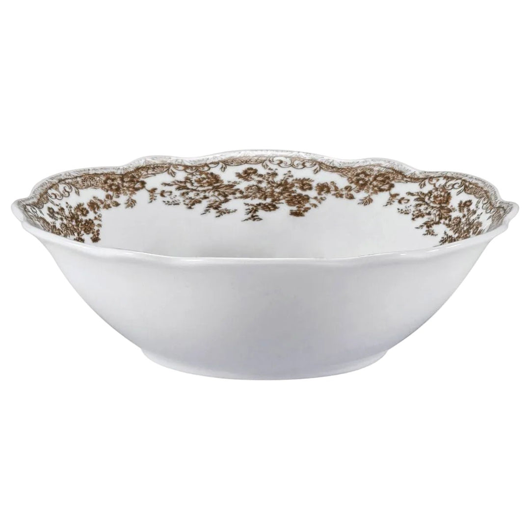 Bricard Fleury - Porcelæn tallerkensæt - 25 Dele | 6 Personer | Brun - Løven Home