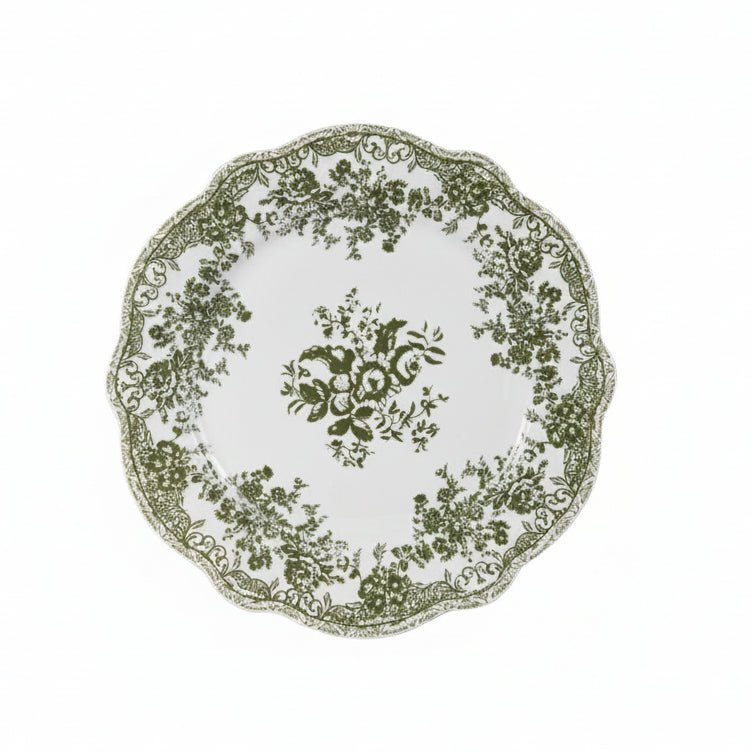 Bricard Fleury - Porcelæn tallerkensæt - 25 Dele | 6 Personer | Grøn - Løven Home