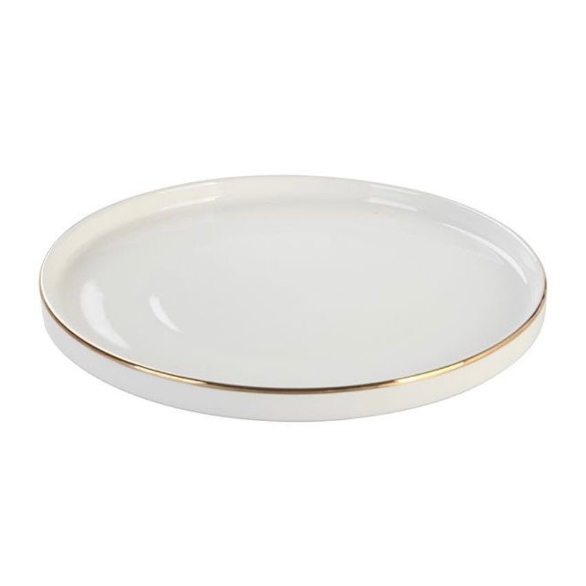 Bricard Lunel Porcelænssæt 27 dele - 6 personer Hvid/Guld - Løven Home