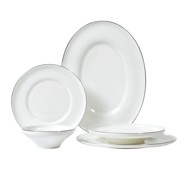 Bricard Macon Silver Porcelænssæt 25 dele - 6 personer - Løven Home