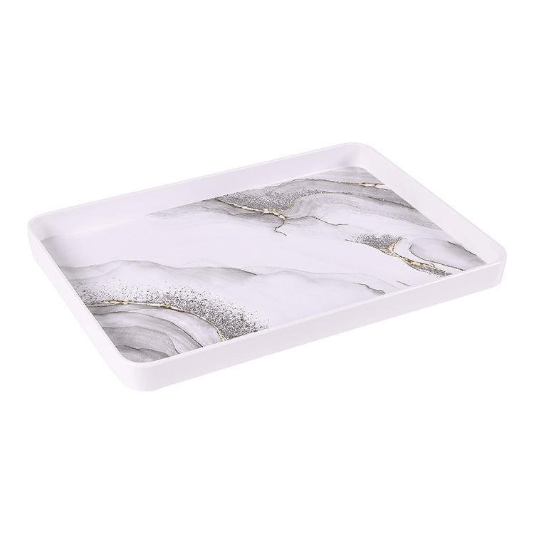 Bricard Melamin Serveringsbakke Marmor Look 27x39 cm - Løven Home