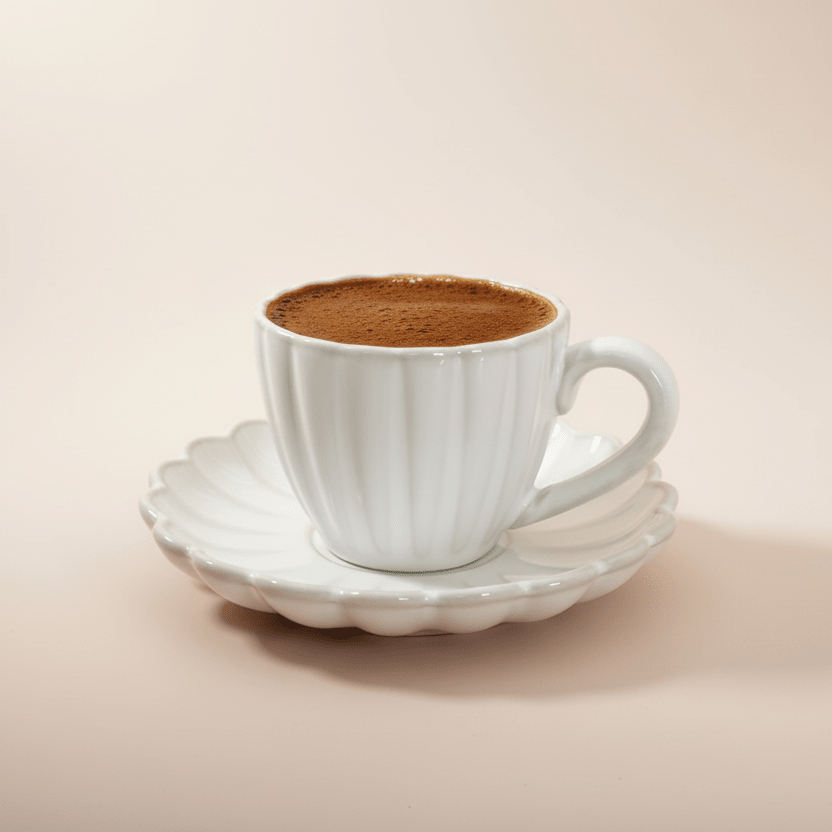 Bricard Paris - Espressosæt - 6 personer | 12 Dele | Beige - Løven Home