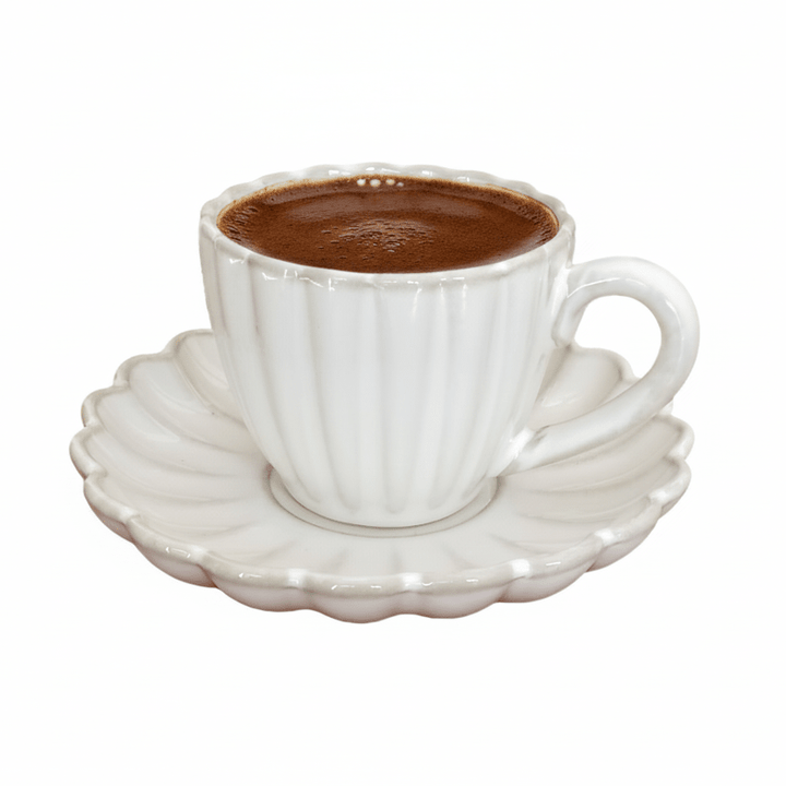 Bricard Paris - Espressosæt - 6 personer | 12 Dele | Beige - Løven Home