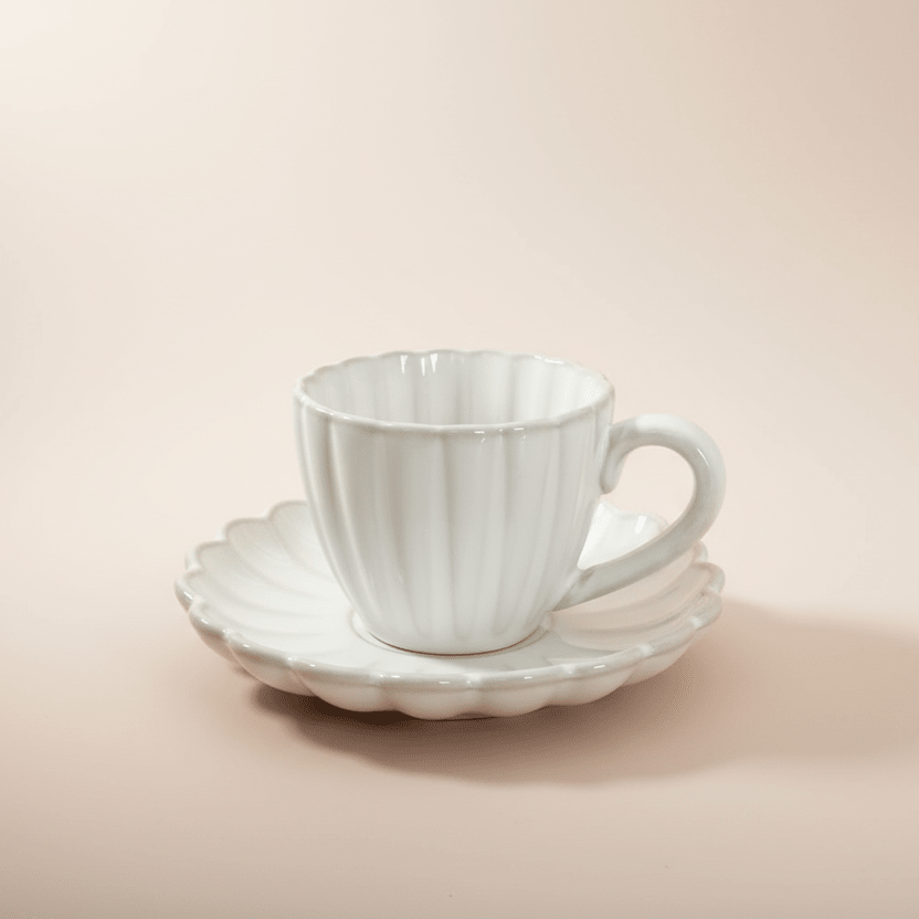 Bricard Paris - Espressosæt - 6 personer | 12 Dele | Beige - Løven Home