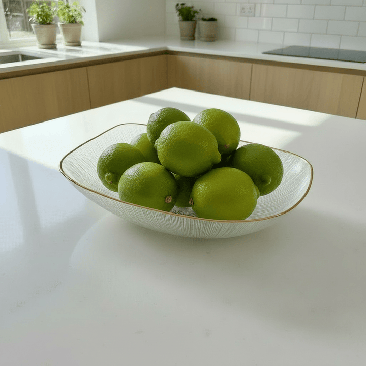 Bricard Rexy Glasskål 25 cm - Klar m/Guldkant - Løven Home