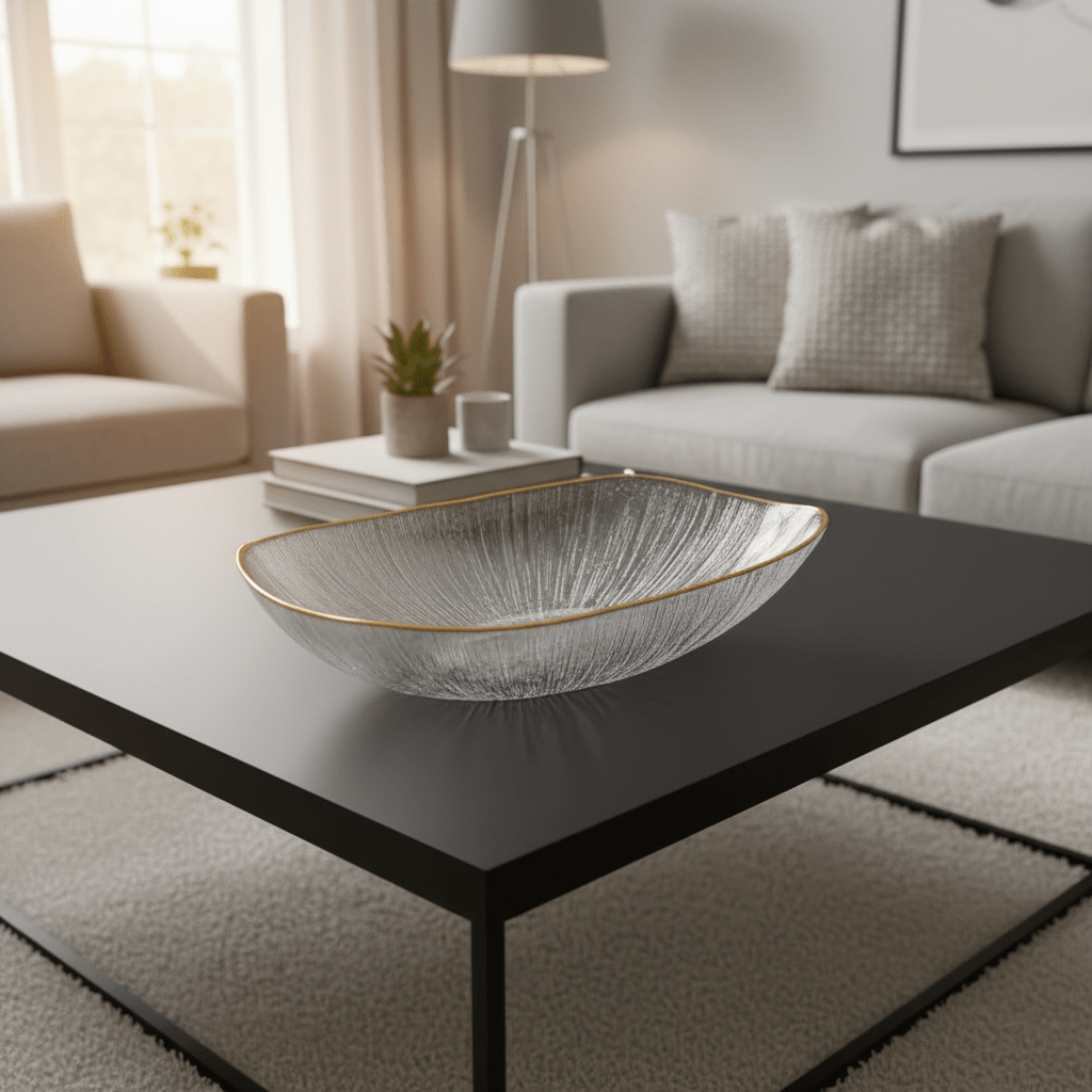 Bricard Rexy Glasskål 25 cm - Klar m/Guldkant - Løven Home