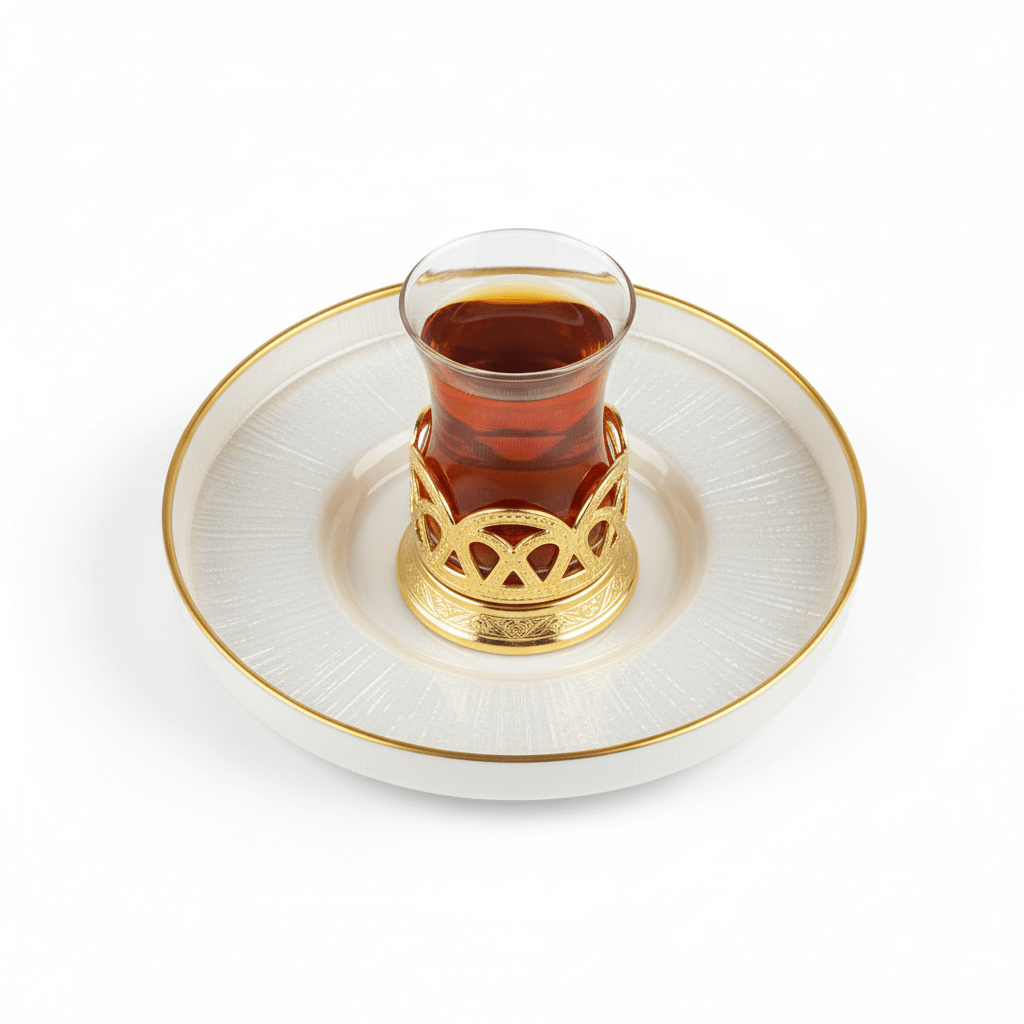 Bricard Rexy Underkoppesæt 6 stk. - Perlemor/Guld - 12 cm - Løven Home