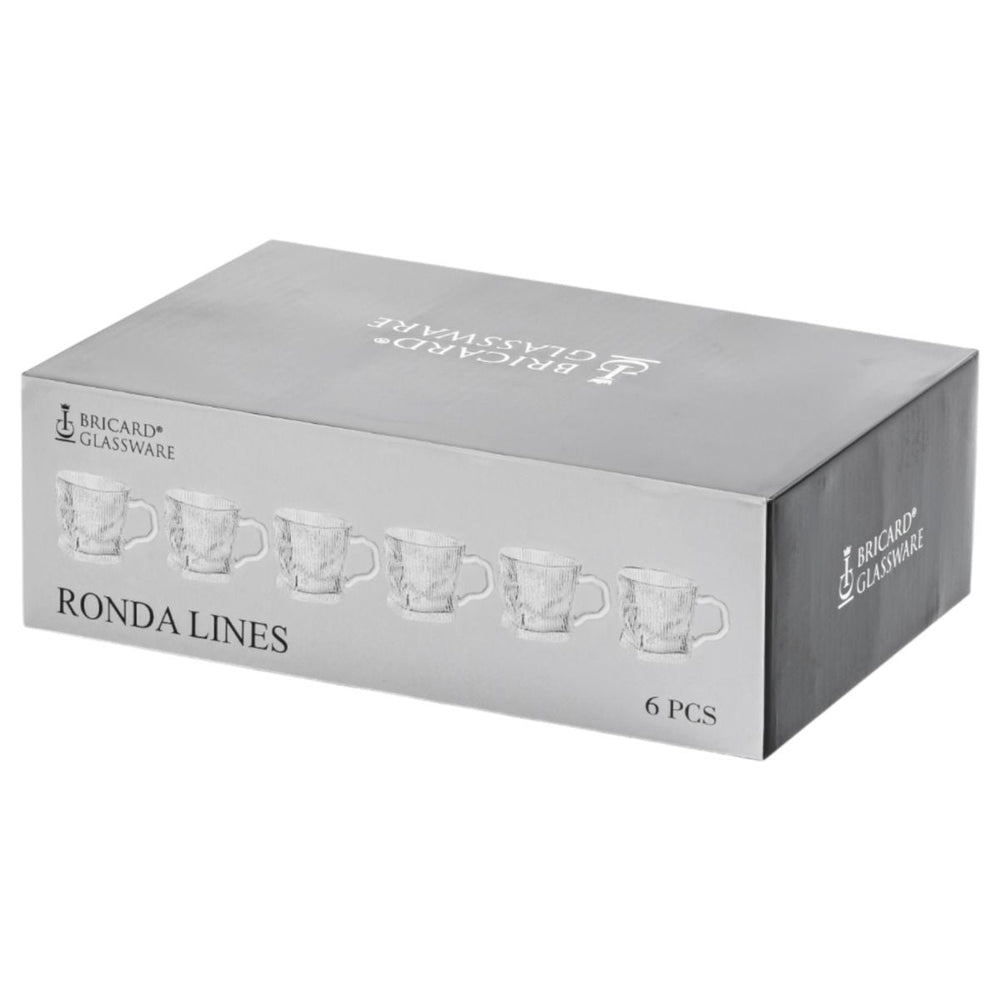 Bricard - Ronda Lines Teglassæt Sæt - 6 Stk | Transparent - Løven Home