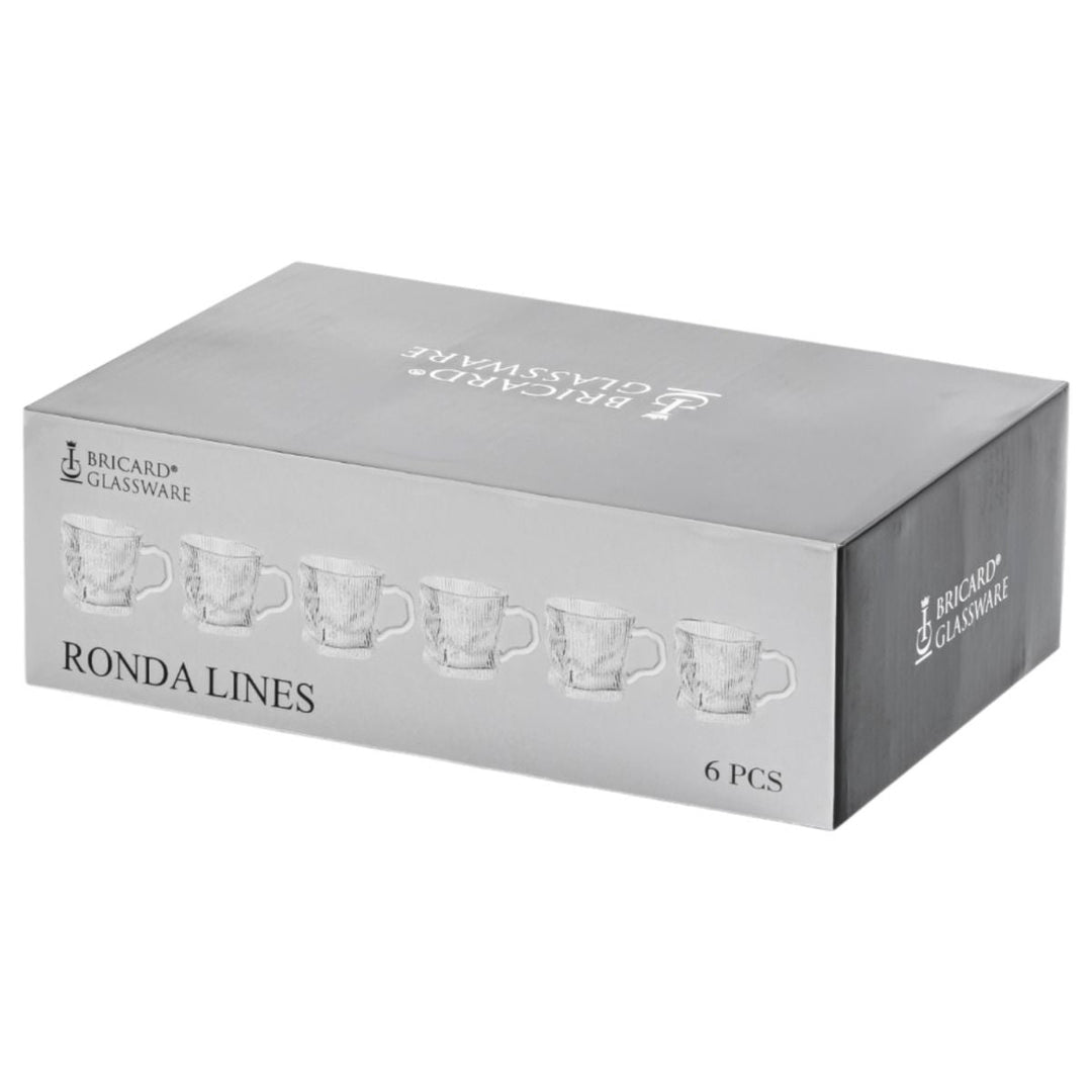 Bricard - Ronda Lines Teglassæt Sæt - 6 Stk | Transparent - Løven Home