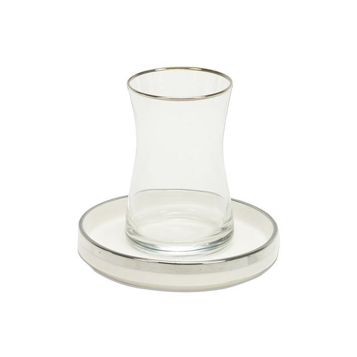 Bricard Sens Tesæt | Hvid - Sølv | 12 dele - Løven Home