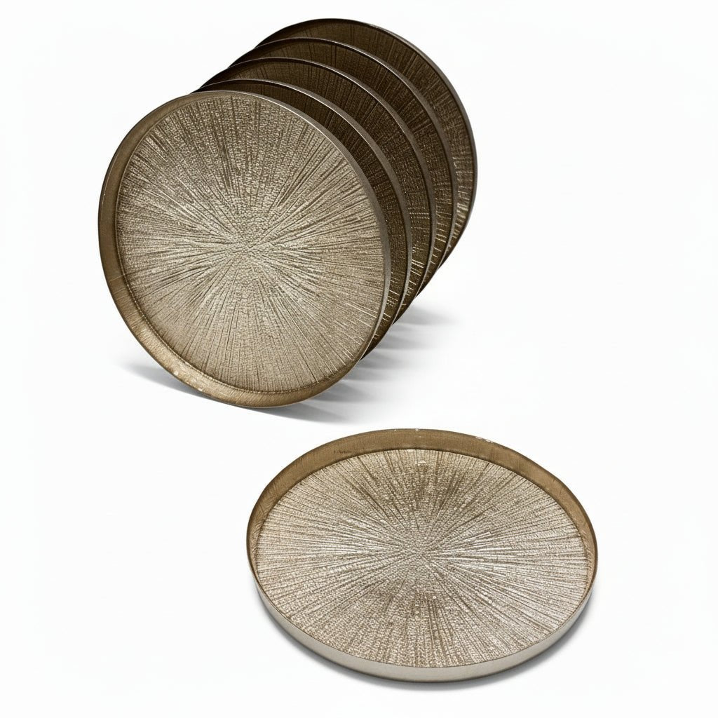 Bricard Serveringsbakke - Glas - 21 cm - Champagnefarvet - Løven Home