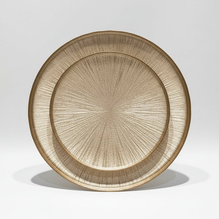 Bricard Serveringsbakke - Glas - 21 cm - Champagnefarvet - Løven Home