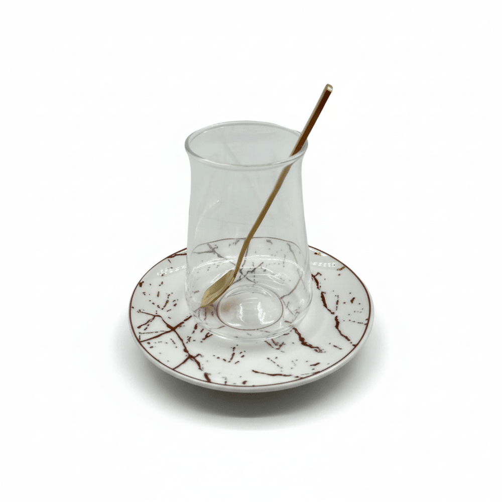 Bricard Teglassæt 18 dele - Rosaguld - Løven Home