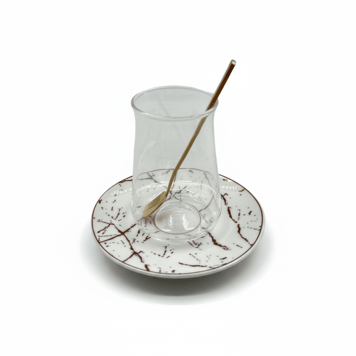 Bricard Teglassæt 18 dele - Rosaguld - Løven Home