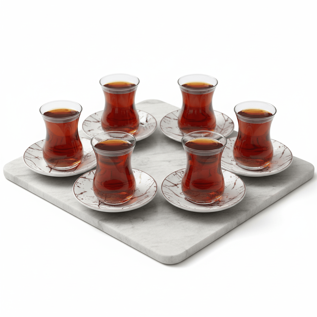 Bricard Teglassæt 18 dele - Rosaguld - Løven Home