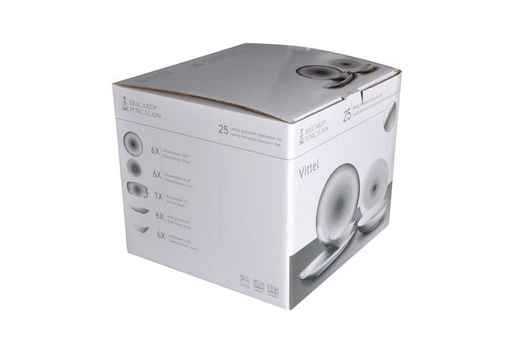 Bricard Vittel Middagssæt | Lysegrå | 25 dele - Løven Home