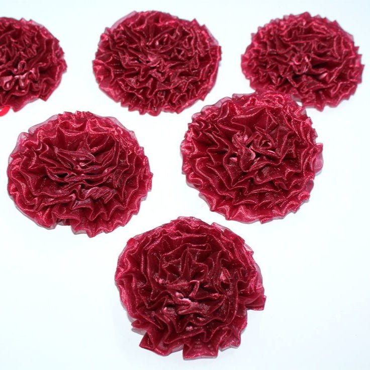 Brudepige Rose Elastikarmbånd Burgundy 12 Stk. - Løven Home