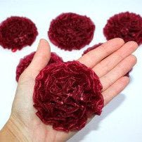 Brudepige Rose Elastikarmbånd Burgundy 12 Stk. - Løven Home