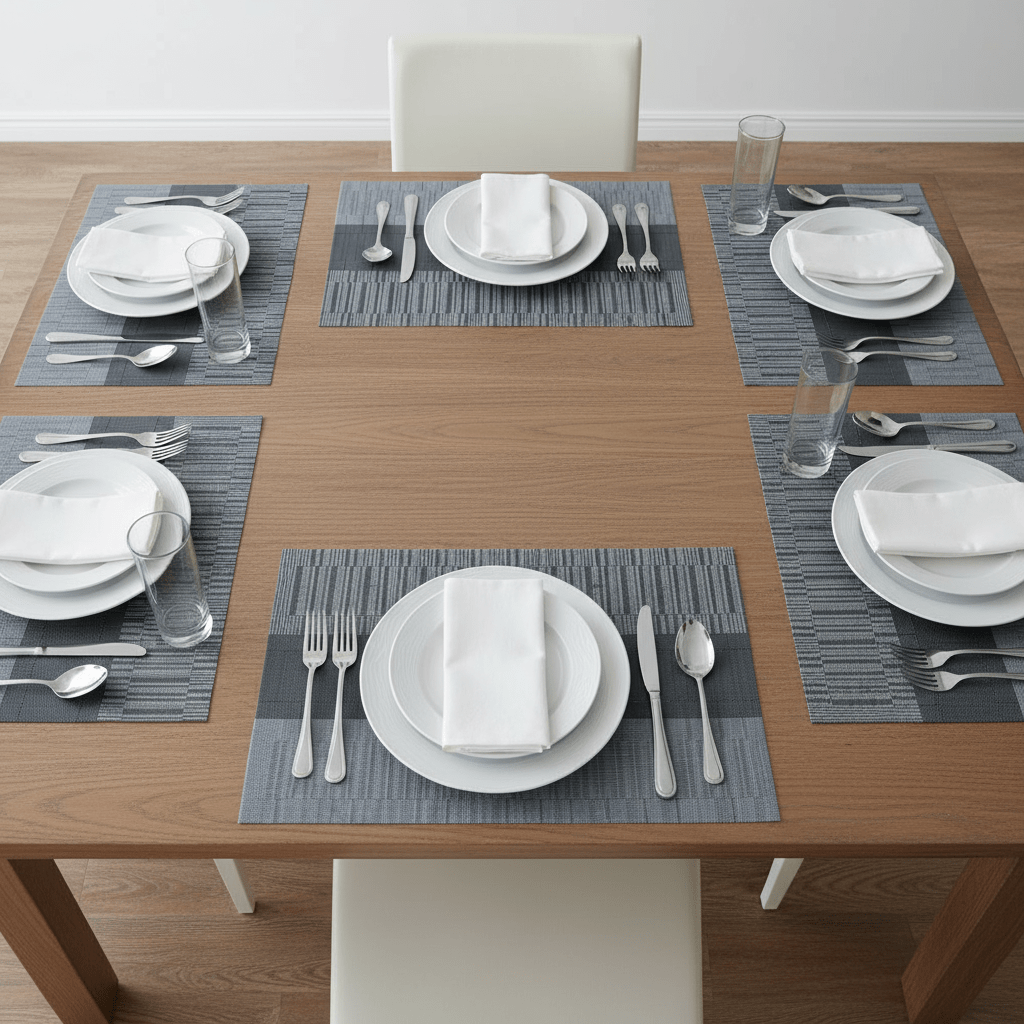 Cinar Dækkeservietter Antracitgrå 6 STK. 30x45 CM - Løven Home