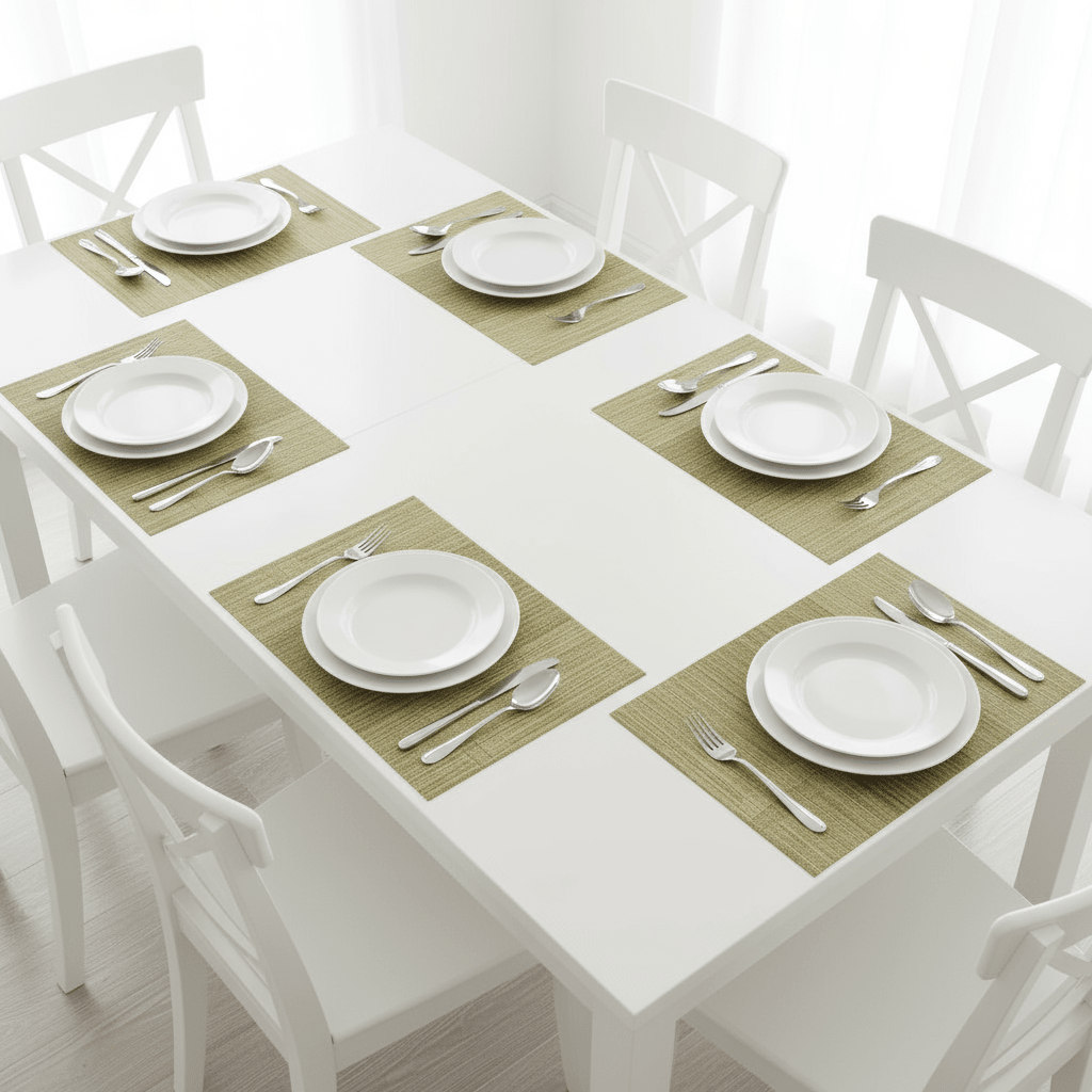 Cinar Dækkeservietter Guld/Beige 6 STK. 30x45 CM - Løven Home