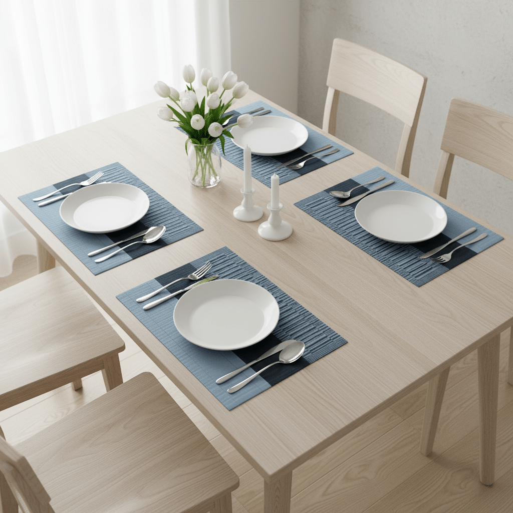 Cinar Dækkeservietter Sort/Grå 6 STK. 30x45 CM - Løven Home