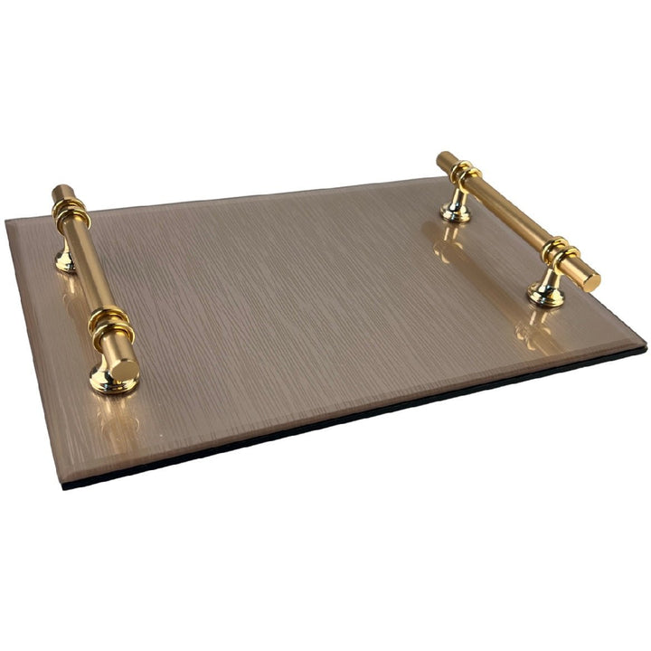 Cinar Serveringsbakke – 30 x 20 cm - Guld - Løven Home