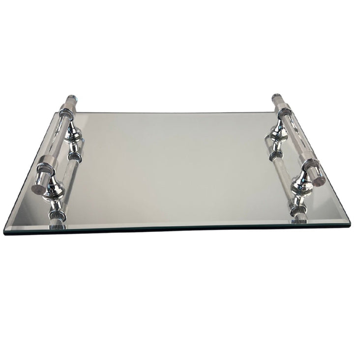 Cinar Serveringsbakke Sølv/Spejl – 30 x 20 cm - Løven Home