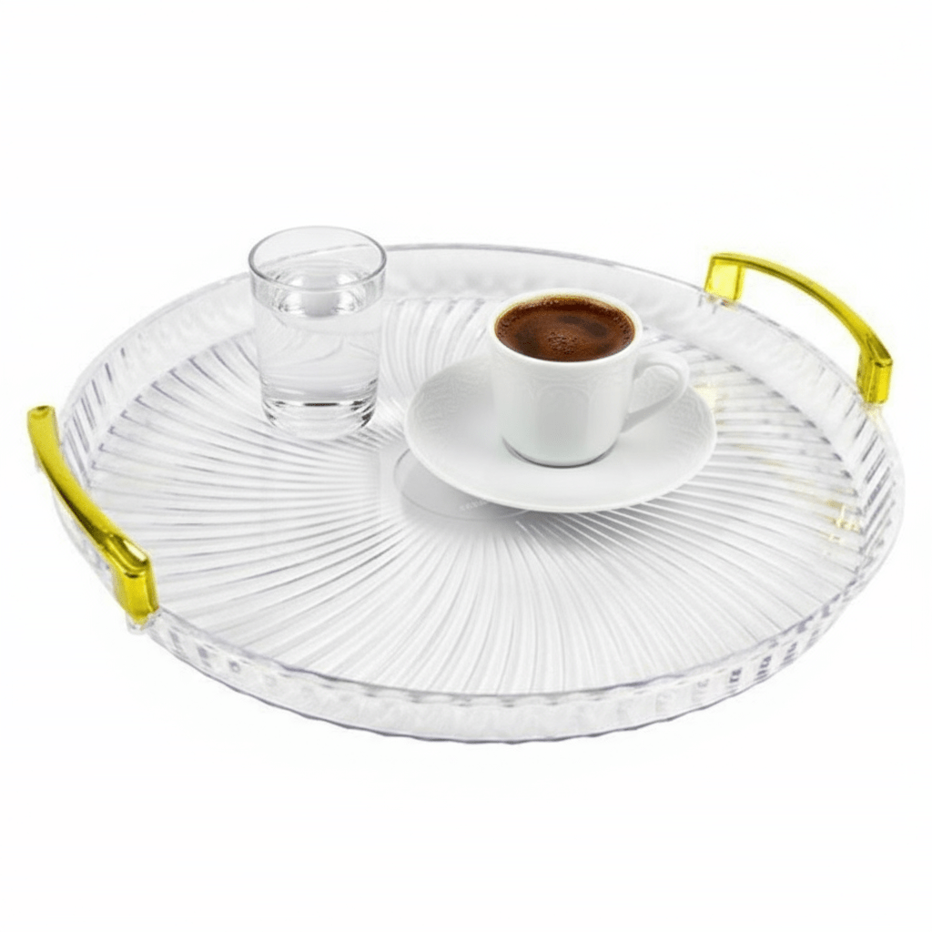 Cinar Serveringsbakkesæt 2 stk. Guldgreb – 30 & 35 cm - Løven Home