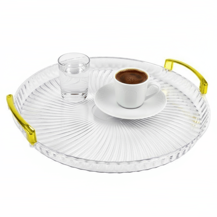 Cinar Serveringsbakkesæt 2 stk. Guldgreb – 30 & 35 cm - Løven Home