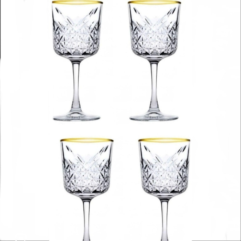 Cocktail Glassæt m/Guldkant 4 stk. 330 ml. - Pasabahce Golden Touch - Løven Home