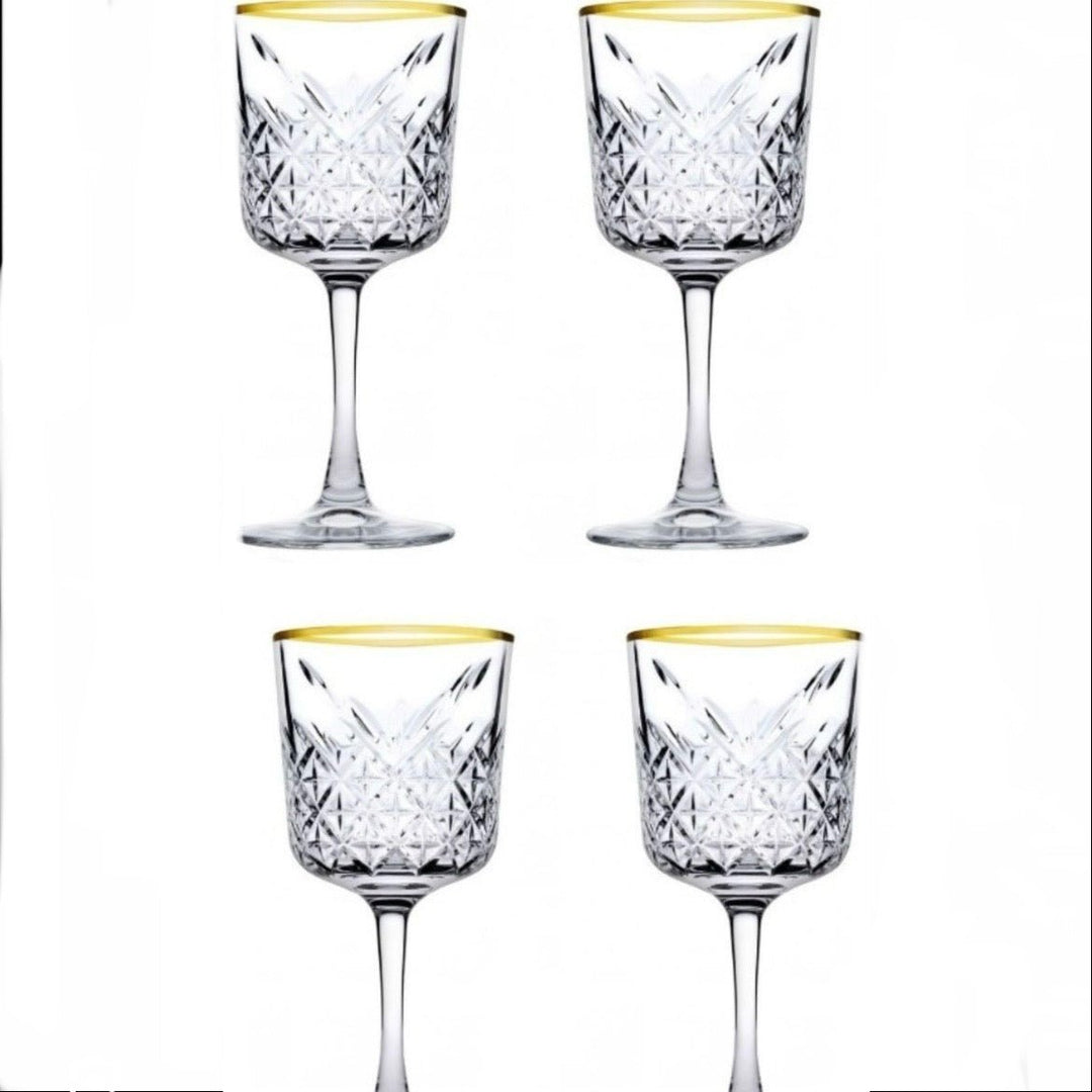 Cocktail Glassæt m/Guldkant 4 stk. 330 ml. - Pasabahce Golden Touch - Løven Home
