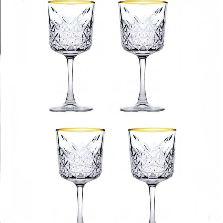 Cocktail Glassæt m/Guldkant 4 stk. 330 ml. - Pasabahce Golden Touch - Løven Home