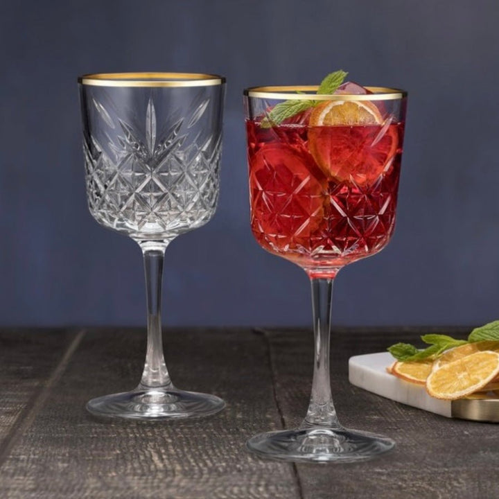 Cocktail Glassæt m/Guldkant 4 stk. 330 ml. - Pasabahce Golden Touch - Løven Home