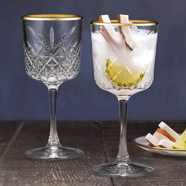 Cocktail Glassæt m/Guldkant 4 stk. 330 ml. - Pasabahce Golden Touch - Løven Home