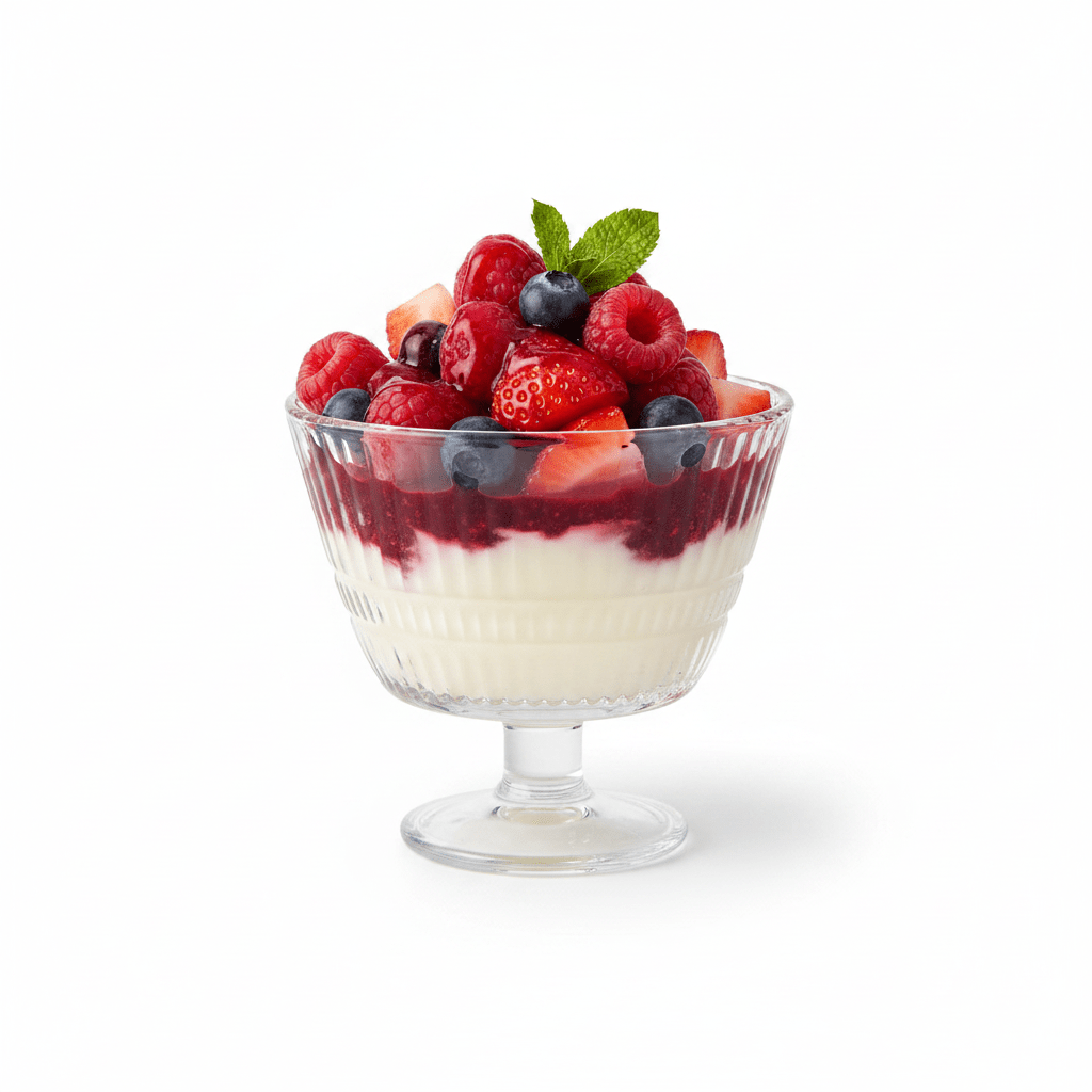 Deli Glass - Dessertskålesæt på fod – 340 ml | Riflet | 6 stk. - Løven Home