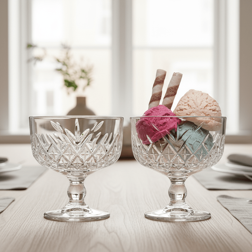 Dessertglassæt på fod 2 stk. 280 ml. - Pasabahce Timeless - Løven Home