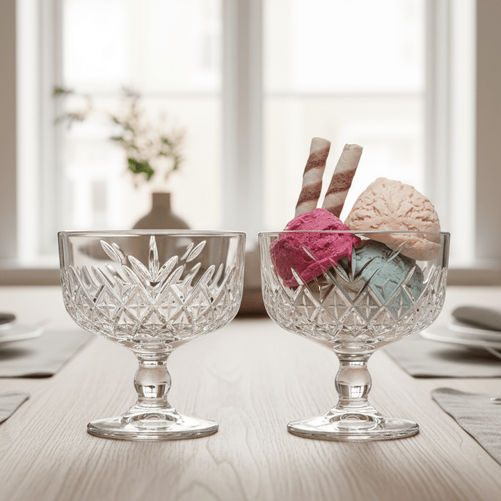Dessertglassæt på fod 2 stk. 280 ml. - Pasabahce Timeless - Løven Home