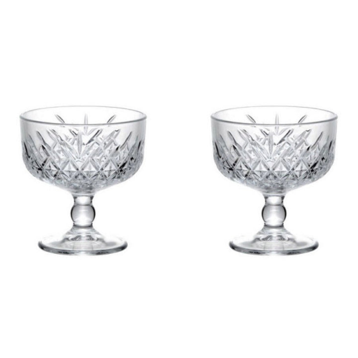 Dessertglassæt på fod 2 stk. 280 ml. - Pasabahce Timeless - Løven Home