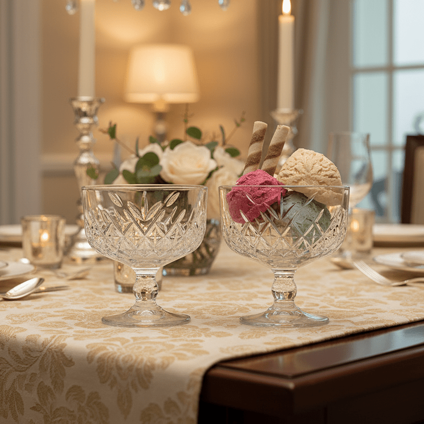 Dessertglassæt på fod 2 stk. 280 ml. - Pasabahce Timeless - Løven Home