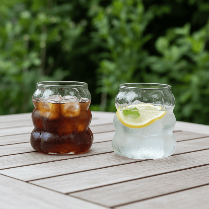 Diamonds - Bubble Drikkeglassæt - 380 ml. | Glas | Transparent | 6 stk. - Løven Home