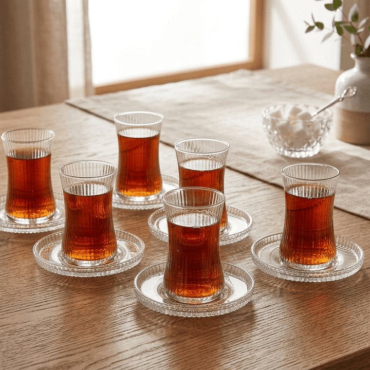 Diamonds - Riflet Teglassæt - 175 ml | 12 Dele | 6 pers. - Løven Home